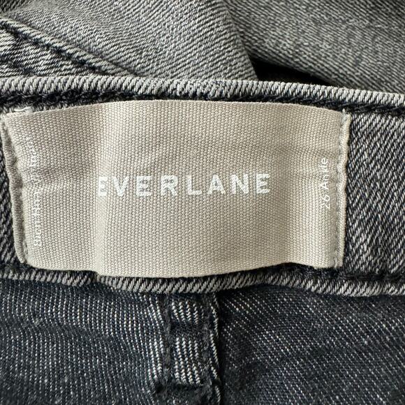 Everlane Mid Rise Skinny Ankle Washed Black Denim Jeans Women's US Size 26 - Picture 9 of 10